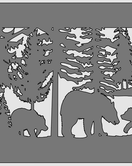 Bear in Woods - Fire Pit Panel