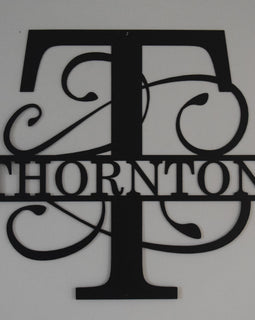 Split Letter Monogram - T