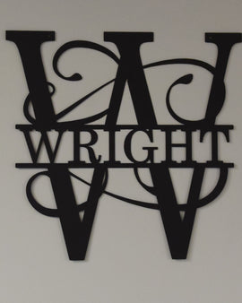 Split Letter Monogram-W