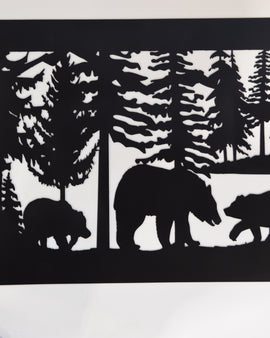 Bear in Woods - Fire Pit Panel