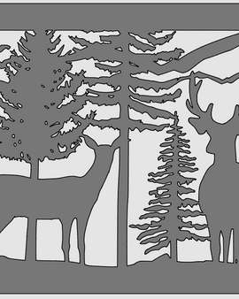 Fire Pit - Two Deer in forest