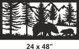 Bear with Cub 24" x 48"