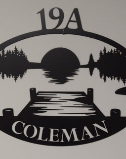 Dock with Sunset - Cottage Sign